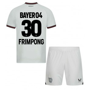 Bayer Leverkusen Jeremie Frimpong #30 Udebanesæt Børn 2023-24 Kort ærmer (+ korte bukser)